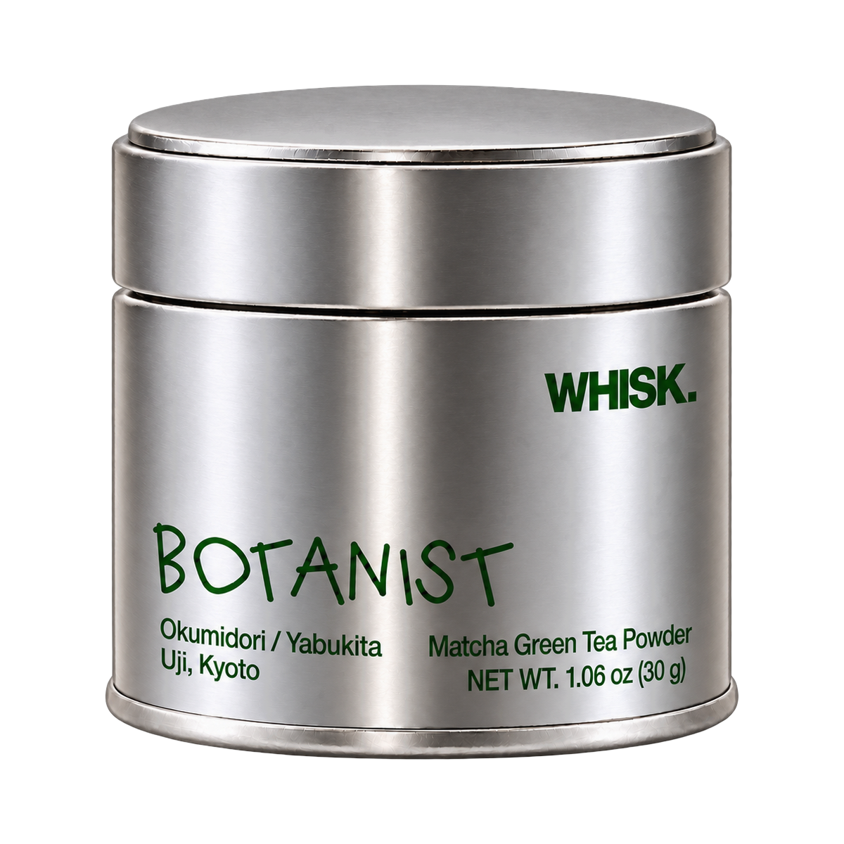 WHISK. Botanist matcha, 30 g silver tin